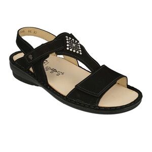 Finn Comfort Calvia Backstrap Sandal Schwarz Nubuck EU 36 US 5 - 5.5